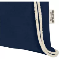   Saculet cu snur, Everestus, 2601E13093, 33x44 cm, Bumbac, Albastru Navy