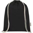 Saculet cu snur, Everestus, 2601E13092, 33x44 cm, Bumbac, Negru