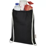   Saculet cu snur, Everestus, 2601E13092, 33x44 cm, Bumbac, Negru