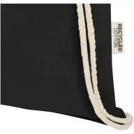   Saculet cu snur, Everestus, 2601E13092, 33x44 cm, Bumbac, Negru