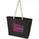 Sacosa de cumparaturi, Everestus, 2601E12914, 40x15x39 cm, Bumbac, Negru