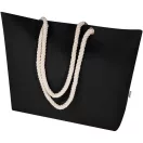 Sacosa de cumparaturi, Everestus, 2601E12914, 40x15x39 cm, Bumbac, Negru