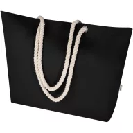   Sacosa de cumparaturi, Everestus, 2601E12914, 40x15x39 cm, Bumbac, Negru