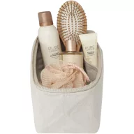   Geanta cosmetice, 2509E14874, Everestus, 21.6x14x14 cm, Bumbac, Poliester, Crem