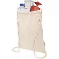   Saculet rucsac cu snur, Everestus, 2610E17933, 33x44 cm, Bumbac, Poliester, Natur