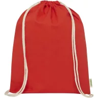   Saculet cu snur, Everestus, 2601E13050, 33x44 cm, Bumbac, Rosu