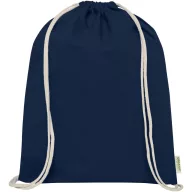   Saculet cu snur, Everestus, 2601E13052, 33x44 cm, Bumbac, Albastru Navy