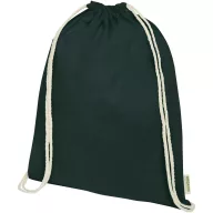   Saculet cu snur, Everestus, 2601E13053, 33x44 cm, Bumbac, Verde inchis