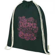   Saculet cu snur, Everestus, 2601E13053, 33x44 cm, Bumbac, Verde inchis