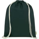 Saculet cu snur, Everestus, 2601E13053, 33x44 cm, Bumbac, Verde inchis