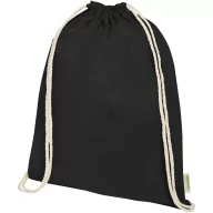   Saculet rucsac cu snur, Everestus, 2610E17932, 33x44 cm, Bumbac, Negru
