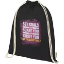 Saculet rucsac cu snur, Everestus, 2610E17932, 33x44 cm, Bumbac, Negru