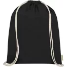 Saculet rucsac cu snur, Everestus, 2610E17932, 33x44 cm, Bumbac, Negru