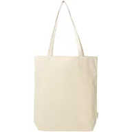   Sacosa de cumparaturi, Everestus, 2601E13076, 38x42x9 cm, Bumbac, Natur