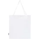 Sacosa de cumparaturi, Everestus, 2601E13062, 38x42x9 cm, Bumbac, Alb