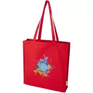 Sacosa de cumparaturi, Everestus, 2601E13064, 38x42x9 cm, Bumbac, Rosu