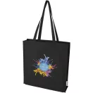 Sacosa de cumparaturi, Everestus, 2610E19014, 38x42x9 cm, Bumbac, Negru