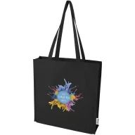   Sacosa de cumparaturi, Everestus, 2610E19014, 38x42x9 cm, Bumbac, Negru