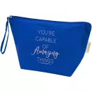 Geanta cosmetice, Everestus, 2601E13069, 29x18x16 cm, Bumbac, Albastru Royal
