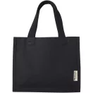 Sacosa de cumparaturi, Everestus, 2601E13043, 26x22x16 cm, Bumbac, Negru