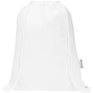   Saculet cu snur, Everestus, 2601E13146, 33x44 cm, Bumbac, Poliester, Alb