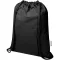 Saculet rucsac cu snur, Everestus, 2610E17938, 33x44 cm, Bumbac, Poliester, Negru