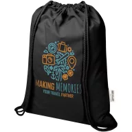   Saculet rucsac cu snur, Everestus, 2610E17938, 33x44 cm, Bumbac, Poliester, Negru