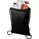 Saculet rucsac cu snur, Everestus, 2610E17938, 33x44 cm, Bumbac, Poliester, Negru