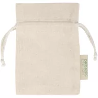  Saculet cu snur, Everestus, 2601E13054, 15x10 cm, Bumbac, Natur