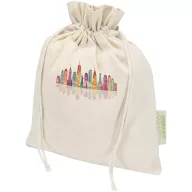   Saculet cu snur, Everestus, 2601E13055, 30x25 cm, Bumbac, Natur