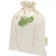   Saculet cu snur, Everestus, 2601E13056, 42x30 cm, Bumbac, Natur