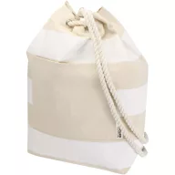   Saculet rucsac cu snur, Everestus, 2610E17911, 48xØ30 cm, Bumbac, Alb
