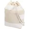 Saculet rucsac cu snur, Everestus, 2610E17911, 48xØ30 cm, Bumbac, Alb