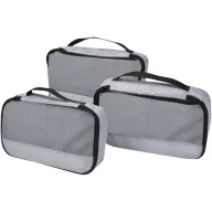   Set 3 cuburi pentru impachetare, Everestus, 2610E18280, 34x8x23 cm, Poliester, Gri