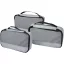Set 3 cuburi pentru impachetare, Everestus, 2610E18280, 34x8x23 cm, Poliester, Gri