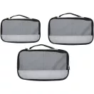 Set 3 cuburi pentru impachetare, Everestus, 2610E18280, 34x8x23 cm, Poliester, Gri