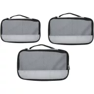   Set 3 cuburi pentru impachetare, Everestus, 2610E18280, 34x8x23 cm, Poliester, Gri
