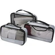   Set 3 cuburi pentru impachetare, Everestus, 2610E18280, 34x8x23 cm, Poliester, Gri
