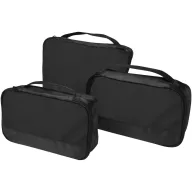   Set 3 cuburi pentru impachetare, Everestus, 2610E18281, 34x8x23 cm, Poliester, Negru