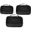 Set 3 cuburi pentru impachetare, Everestus, 2610E18281, 34x8x23 cm, Poliester, Negru