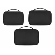   Set 3 cuburi pentru impachetare, Everestus, 2610E18281, 34x8x23 cm, Poliester, Negru