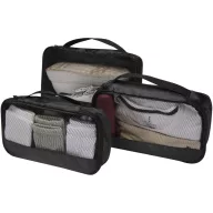   Set 3 cuburi pentru impachetare, Everestus, 2610E18281, 34x8x23 cm, Poliester, Negru