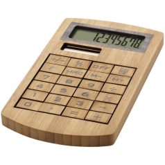   Calculator de birou ecologic cu 8 cifre, Everestus, 20IAN1187, Maro, Bambus