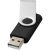 Rotate-basic 2GB USB flash drive, Plastic and Aluminum, solid black, Silver  