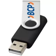   Rotate-basic 2GB USB flash drive, Plastic and Aluminum, solid black, Silver  