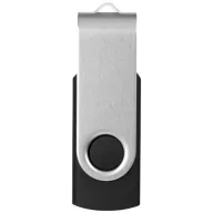  Rotate-basic 2GB USB flash drive, Plastic and Aluminum, solid black, Silver  