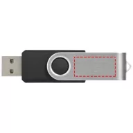   Rotate-basic 2GB USB flash drive, Plastic and Aluminum, solid black, Silver  