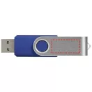 Rotate-basic 2GB USB flash drive, Plastic and Aluminum, Blue, Silver  