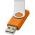 Rotate-basic 8GB USB flash drive, Plastic and Aluminum, Orange, Silver  