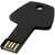 Key 4GB USB flash drive, Aluminum, solid black